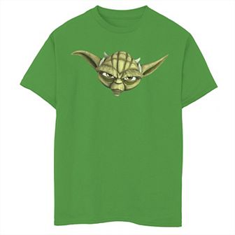 Boys 8-20 Star Wars: Clone Wars Yoda Big Face Graphic Tee