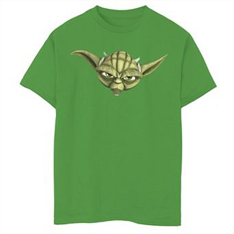 Boys 8-20 Star Wars: Clone Wars Yoda Big Face Graphic Tee