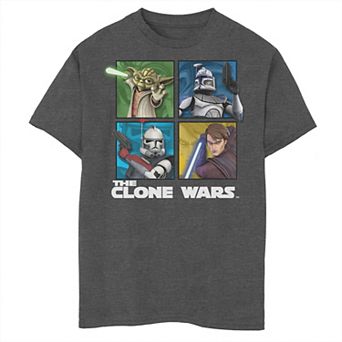 Boys 8-20 Star Wars: The Clone Wars Group Shot Box Up Graphic Tee
