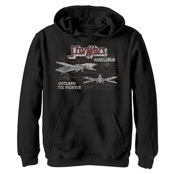 Boys 8-20 Star Wars The Mandalorian TIE Fighter Grid Graphic Hoodie