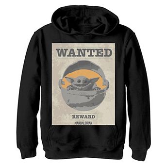 Boys 8-20 Star Wars The Mandalorian The Child Wanted Poster Graphic Hoodie
