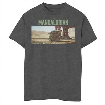 Boys 8-20 Star Wars The Mandalorian The Child Logo Panel Graphic Tee