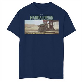 Boys 8-20 Star Wars The Mandalorian The Child Logo Panel Graphic Tee
