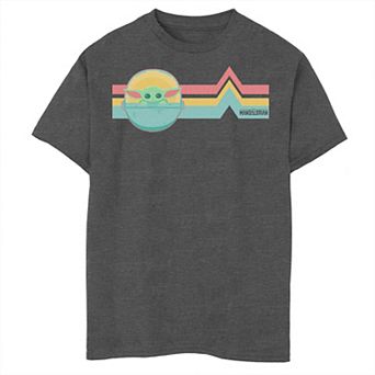 Boys 8-20 Star Wars The Mandalorian The Child Rainbow Chest Lines Graphic Tee