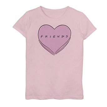 Girls 7-16 Friends Valentine's Day Candy Heart Logo Graphic Tee