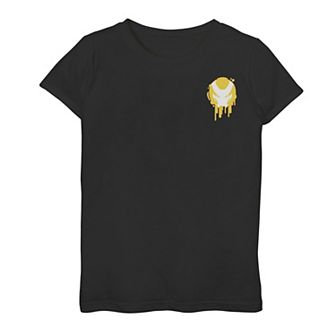 Girls 7-16 Marvel Venomized Iron Man Left Chest Badge Graphic Tee