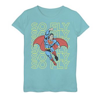 Girls 7-16 DC Comics Superman So Fly Text Stack Graphic Tee