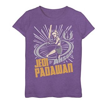Girls 7-16 Star Wars: Clone Wars Jedi Padawan Ahsoka Portrait Graphic Tee