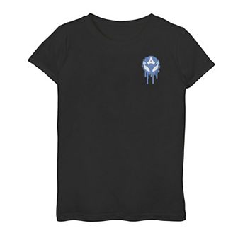 Girls 7-16 Marvel Venomized Captain America Left Chest Badge Graphic Tee