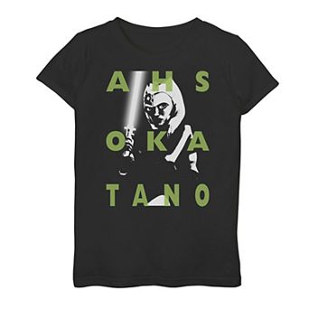 Girls 7-16 Star Wars: Clone Wars Ahsoka Tano Text Overlay Graphic Tee