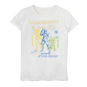 Girls 7-16 Star Wars: Clone Wars Clone Troopers Doodles Graphic Tee