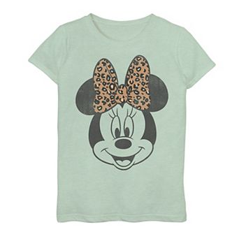 Disney's Minnie Mouse Girls 7-16 Leopard Print Bow Portrait Graphic Tee