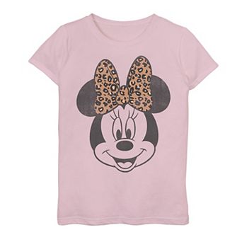 Disney's Minnie Mouse Girls 7-16 Leopard Print Bow Portrait Graphic Tee