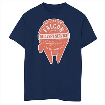 Boys 6-20 Star Wars Millennium Falcon Delivery Service Logo Graphic Tee