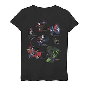 Girls 7-16 Marvel Venomized Heroes Graphic Tee