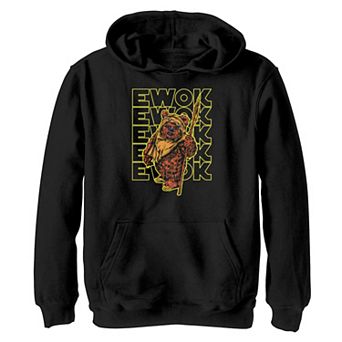 Boys 8-20 Star Wars Ewok Text Stack Graphic Hoodie