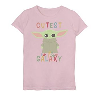 Girls 7-16 The Mandalorian Little Child aka Baby Yoda Cutest In The Galaxy Graphic Tee