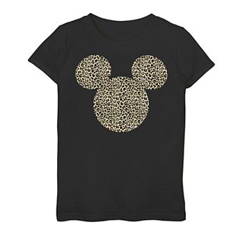 Disney's Mickey Mouse Girls 7-16 Cheetah Print Silhouette Fill Graphic Tee