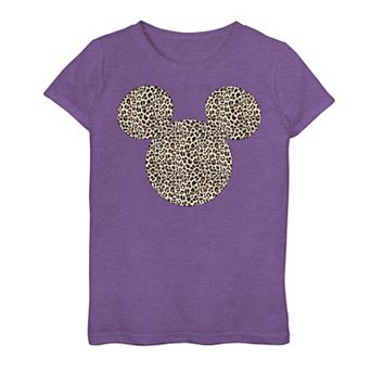 Disney's Mickey Mouse Girls 7-16 Cheetah Print Silhouette Fill Graphic Tee