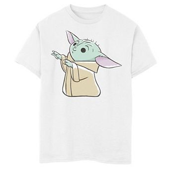 Boys 6-20 Star Wars The Mandalorian The Child aka Baby Yoda Reaching Up Cartoon Graphic Tee
