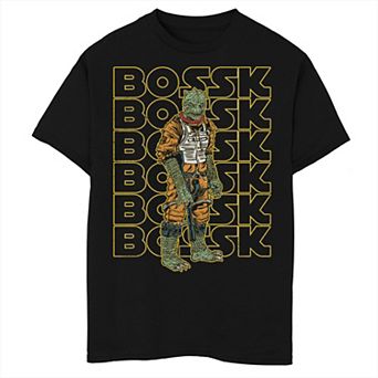 Boys 6-20 Star Wars Bossk Text Stack Graphic Tee