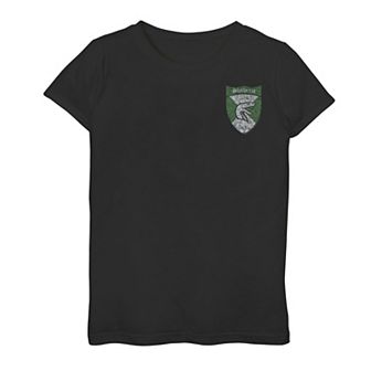 Girls 7-16 Harry Potter Slytherin Crest Left Chest Graphic Tee