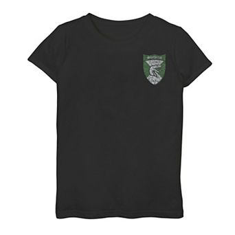 Girls 7-16 Harry Potter Slytherin Crest Left Chest Graphic Tee