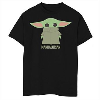 Boys 6-20 Star Wars The Mandalorian The Child aka Baby Yoda Hidden Face Portrait Graphic Tee