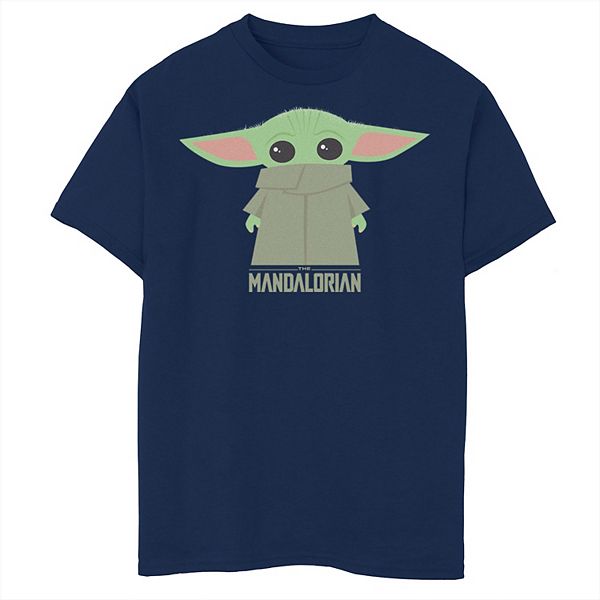 Boys 8 Star Wars The Mandalorian The Child Aka Baby Yoda Hidden Face Portrait Graphic Tee