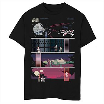 Boys 8-20 Star Wars A New Hope 8-Bit Game Graphic Tee