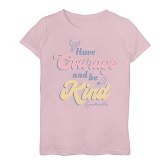 Disney's Cinderella Girls 7-16 Have Courage And Be Kind Quote Graphic Tee