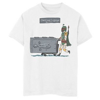 Boys 8-20 Star Wars Boba Fett Han Solo Oversized Luggage Graphic Tee