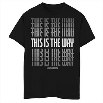 Boys 6-20 Star Wars The Mandalorian This Is The Way Text Stack Graphic Tee