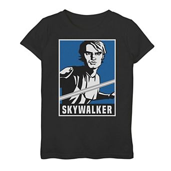 Girls 7-16 Star Wars: Clone Wars Luke Skywalker Poster Graphic Tee