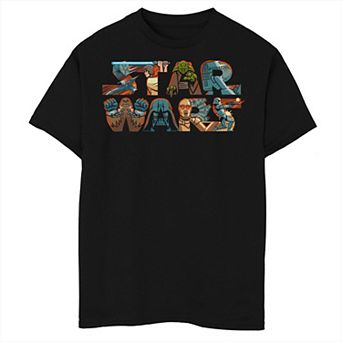 Boys 8-20 Star Wars Character Title Logo Fill Graphic Tee