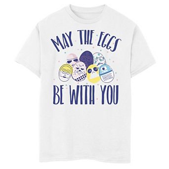 Boys 8-20 Star Wars Easter May The Eggs Be With You Text Graphic Tee