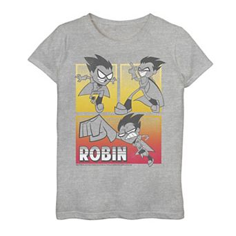 Girls 7-16 DC Comics Graphic Teen Titans Go! Robin Action Panels Graphic Tee