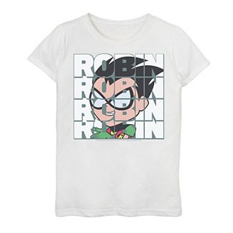 Girls 7-16 DC Comics Graphic Teen Titans Go! Robin Text Overlay Graphic Tee