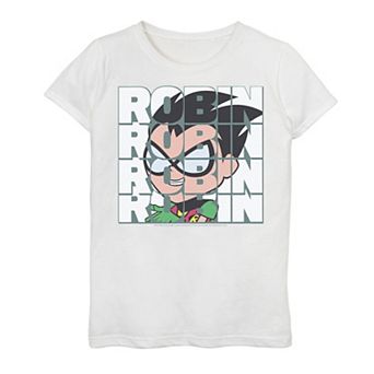 Girls 7-16 DC Comics Graphic Teen Titans Go! Robin Text Overlay Graphic Tee