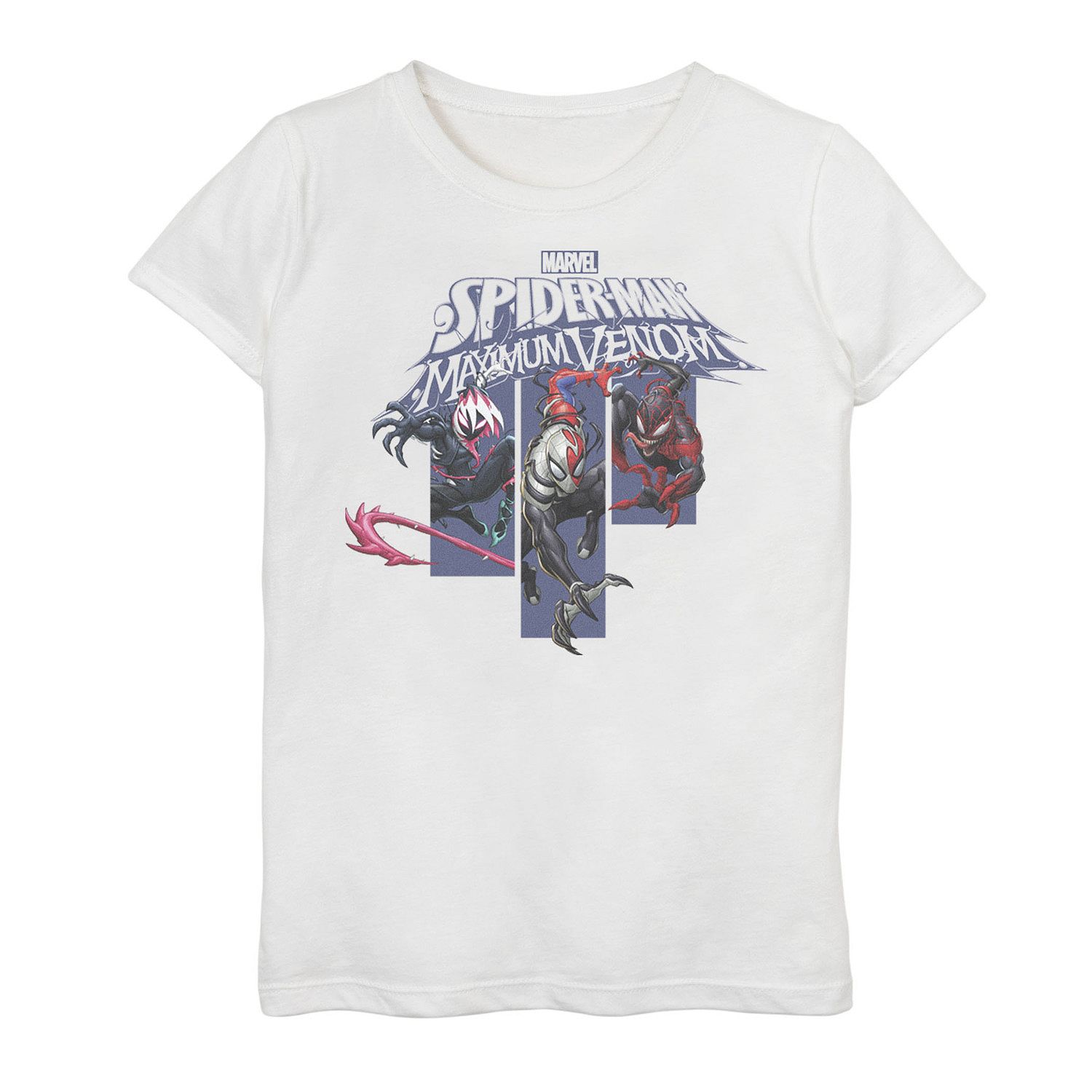 Photo 1 of Girls 7-16 Marvel Spider-Man Maximum Venom Panels Graphic Tee