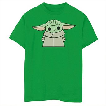 Boys 8-20 Star Wars The Madalorian The Child aka Baby Yoda Bold Cartoon Portrait Graphic Tee
