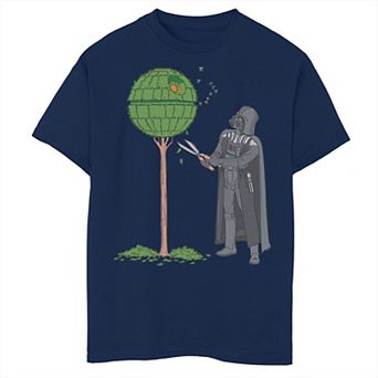Boys 8-20 Star Wars Darth Vader Death Star Topiary Graphic Tee