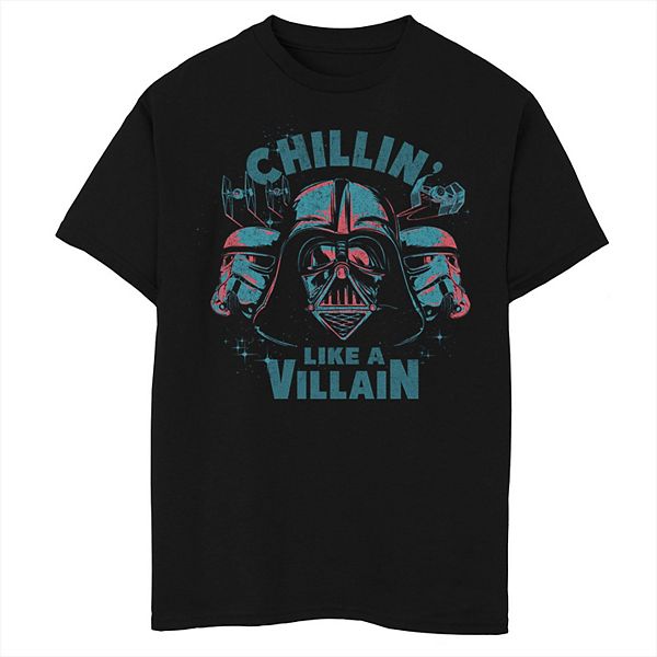 Boys 8 20 Star Wars Darth Vader Chillin Like A Villain Graphic Tee - darth vader pants roblox