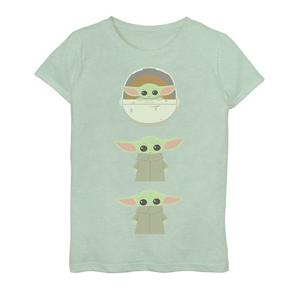 Girls 7-16 The Mandalorian Child aka Baby Yoda Stack Graphic Tee