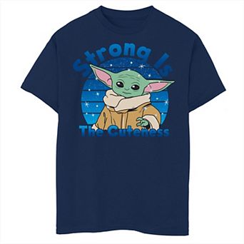 Boys 6-20 Star Wars The Mandalorian The Child aka Baby Yoda Strong Is The Cuteness Graphic Tee
