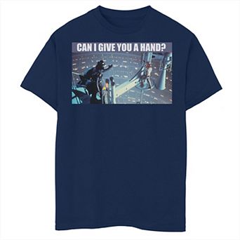 Boys 8-20 Star Wars Darth Vader Luke Skywalker Can I Give You A Hand Graphic Tee
