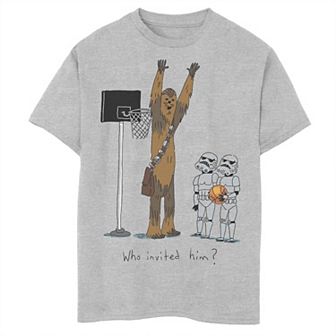 Boys 8-20 Star Wars Chewbacca Basketball Who Invited Him Graphic Tee