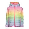Girls 4-6x Nike Puffer Full-Zip Rainbow Jacket