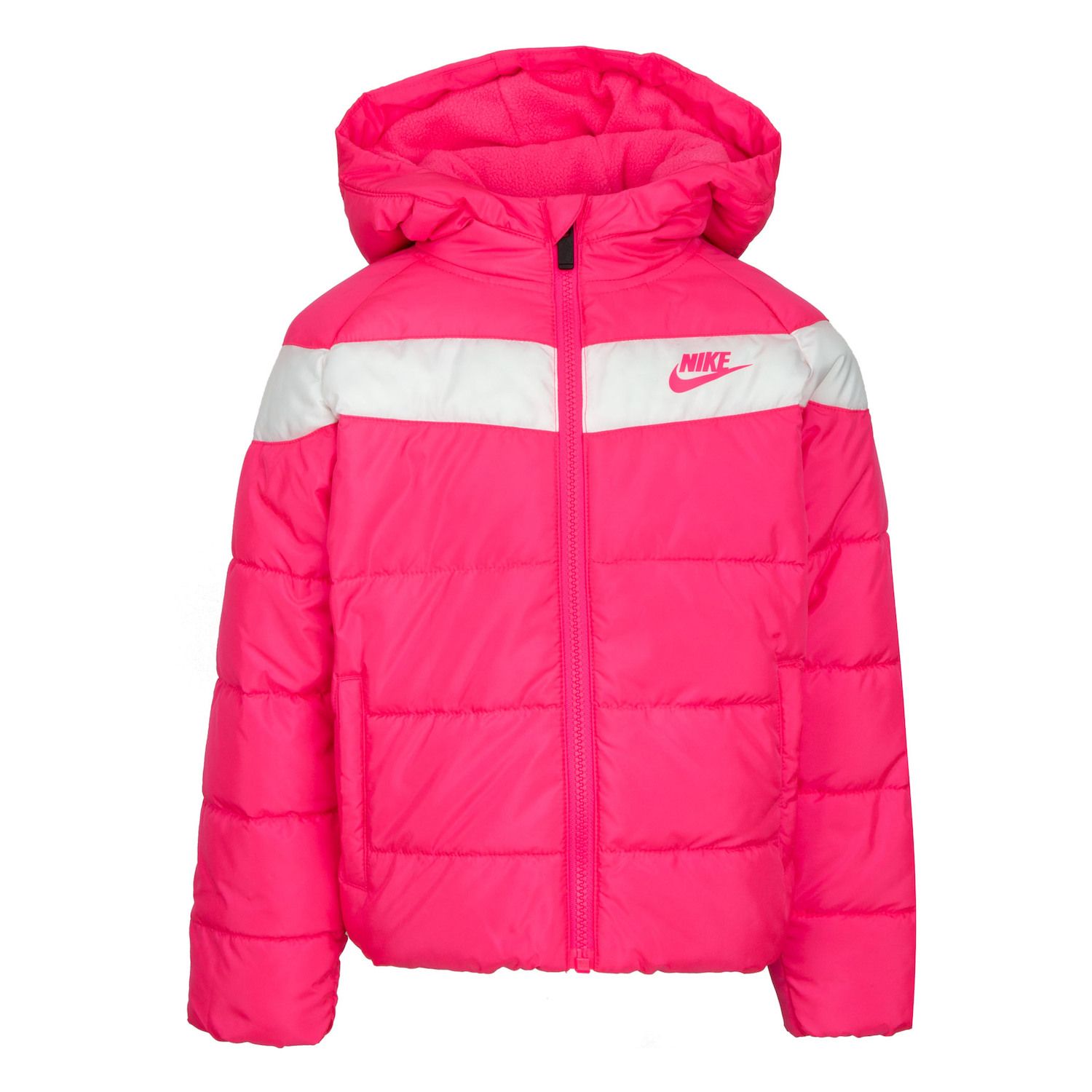 nike pink bubble coat