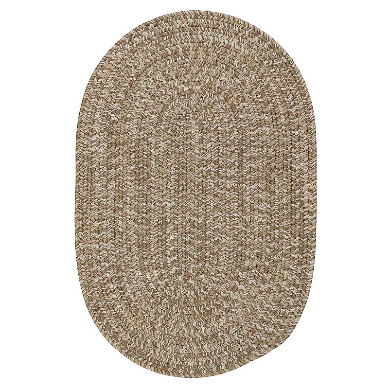 Colonial Mills Carrington Tweed Indoor Outdoor Rug, Beig/Green, 4X7 Ft